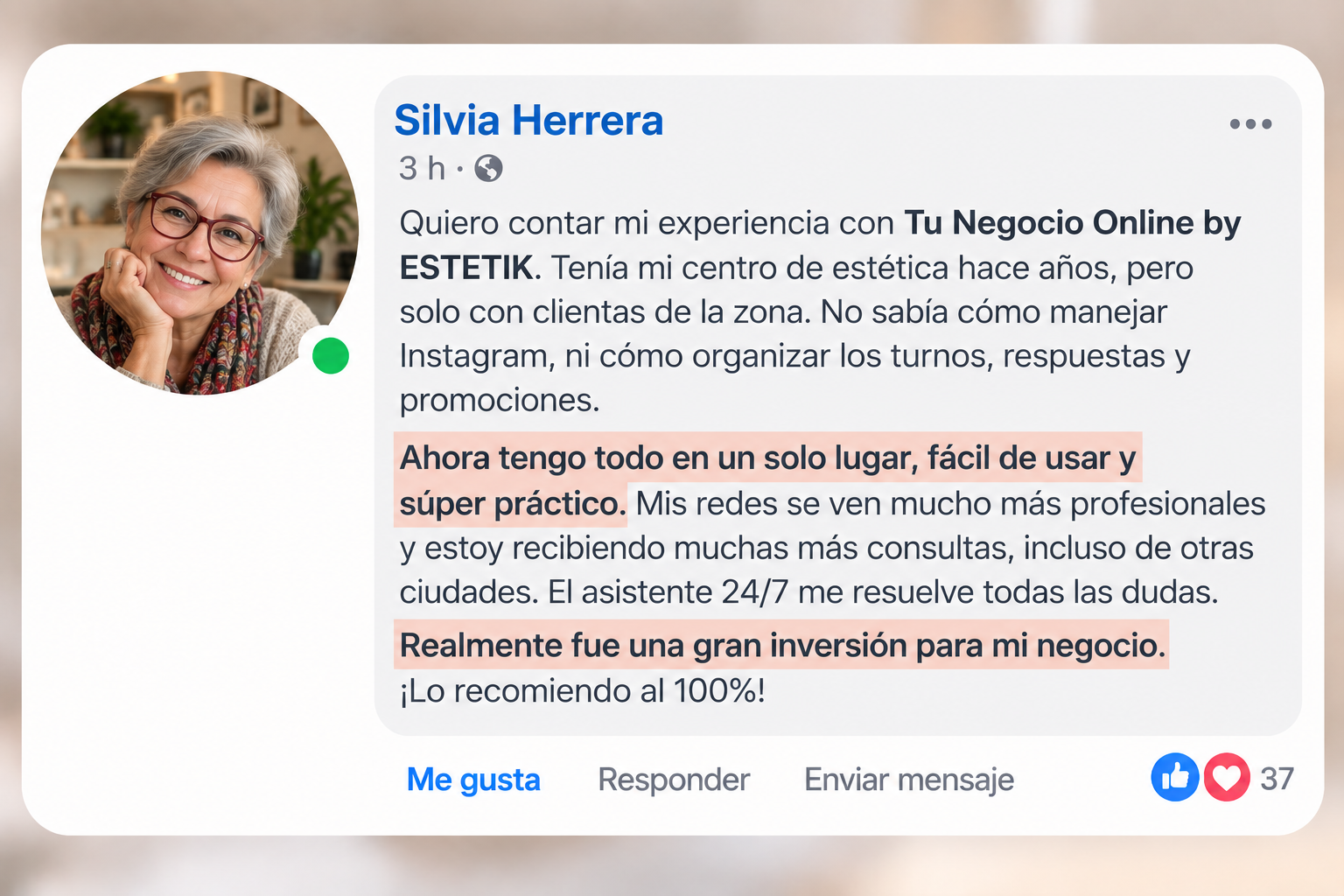 Silvia Herrera — Tu Negocio Online by ESTETIK