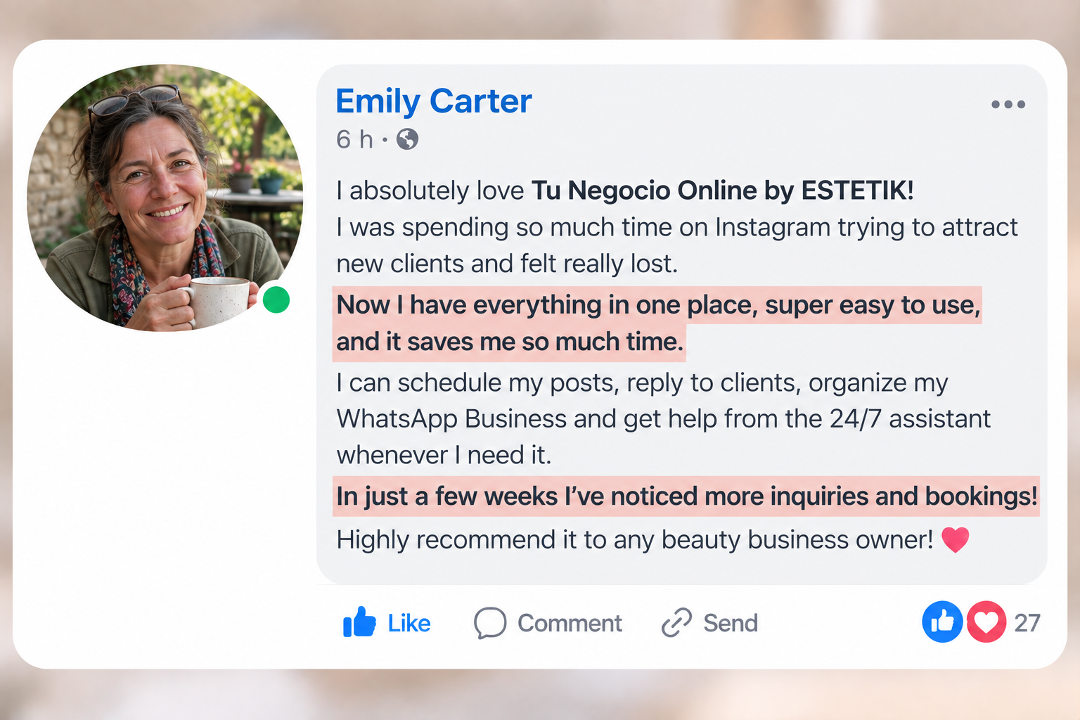 Emily Carter — Tu Negocio Online by ESTETIK